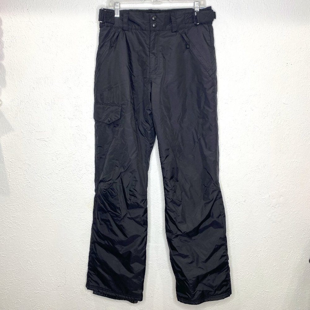 Rawik, men's size M, black ski/snow pants with adjustable tabs at waist, EUC.